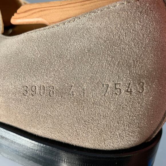 COMMON PROJECTS Size 11 Taupe Suede Lace-Up Oxford Shoes - Picture 8 of 9